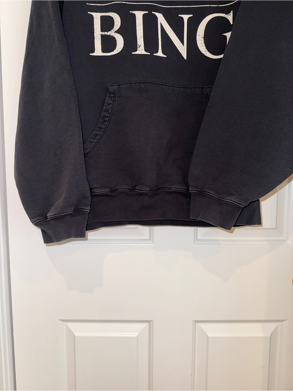 Anine Bing Harvey Serif Hoodie, washed black, perfect condition, size medium - Picture 4 of 5